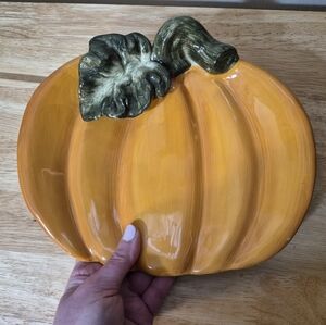 Kaldun & Bogle Ceramic Pumpkin Platter